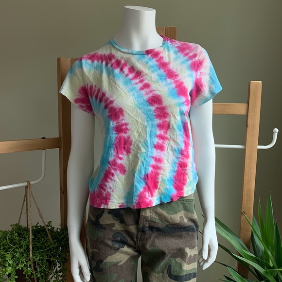 Re/Done tie dye tee - Picture 3 of 7